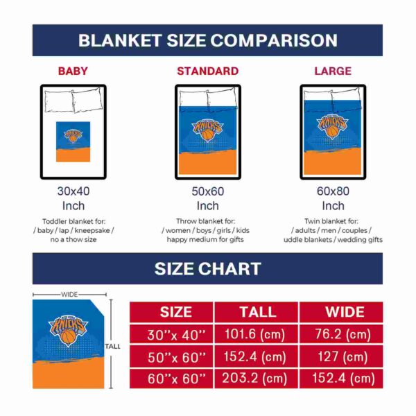 new york knicks gradient dots blue blanket trendy