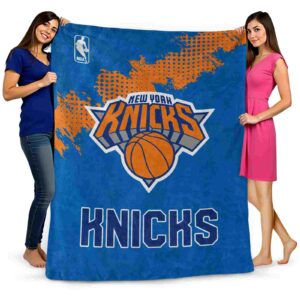 new york knicks grunge texture blue blanket fashion forward