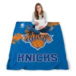 new york knicks grunge texture blue blanket high quality