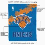new york knicks grunge texture blue blanket new arrival