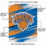 new york knicks paint streaks blue white blanket new arrival