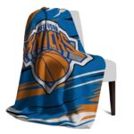 new york knicks paint streaks blue white blanket top rated