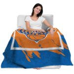 new york knicks splatter effect blue blanket latest model