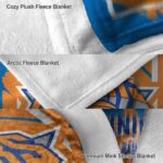 new york knicks splatter effect blue blanket premium grade