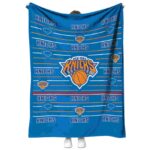 new york knicks striped pattern blue blanket best selling