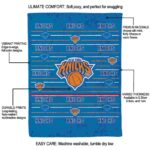 new york knicks striped pattern blue blanket new arrival