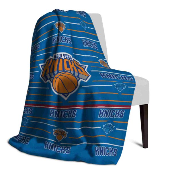 new york knicks striped pattern blue blanket top rated