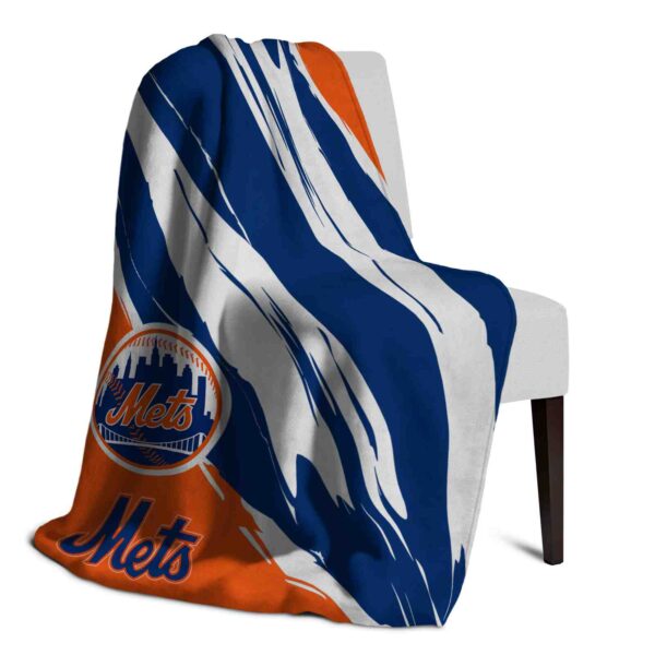 new york mets brushstrokes blue white blanket top rated