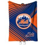 new york mets diagonal stripes blue blanket best selling