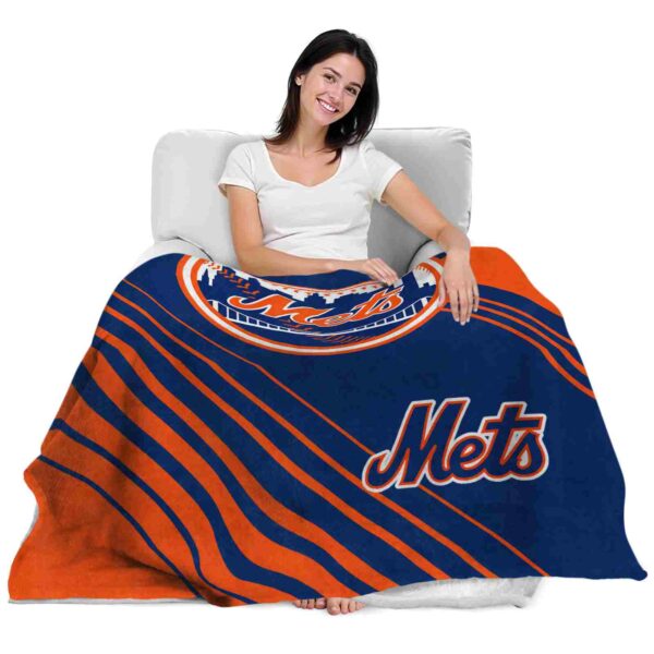 new york mets diagonal stripes blue blanket latest model