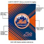new york mets diagonal stripes blue blanket new arrival