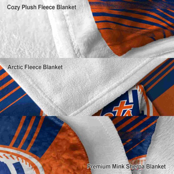 new york mets diagonal stripes blue blanket premium grade