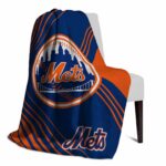 new york mets diagonal stripes blue blanket top rated