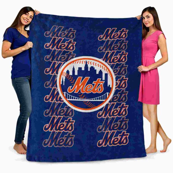 new york mets fan pride blue blanket fashion forward
