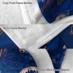 new york mets fan spirit blue blanket premium grade