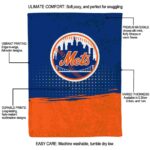 new york mets gradient dots blue blanket new arrival