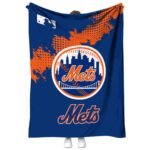 new york mets grunge texture blue blanket best selling