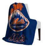 new york mets grunge texture blue blanket top rated