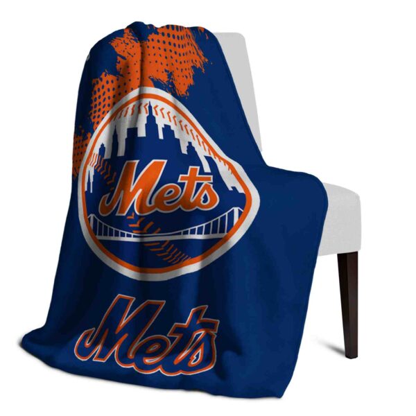 new york mets grunge texture blue blanket top rated