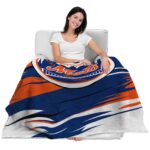 new york mets paint streaks blue white blanket latest model