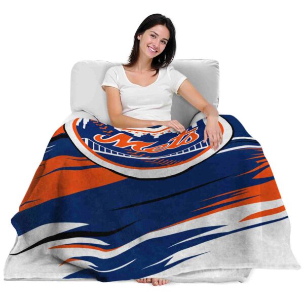 new york mets paint streaks blue white blanket latest model