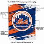 new york mets paint streaks blue white blanket new arrival