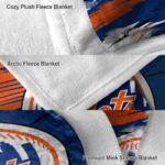 new york mets paint streaks blue white blanket premium grade