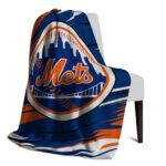 new york mets paint streaks blue white blanket top rated
