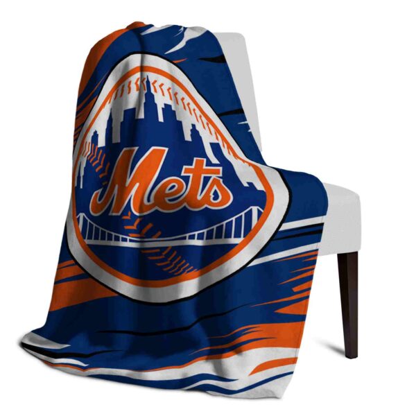 new york mets paint streaks blue white blanket top rated