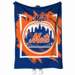 new york mets splatter effect blue blanket best selling