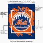 new york mets splatter effect blue blanket new arrival