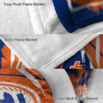 new york mets splatter effect blue blanket premium grade