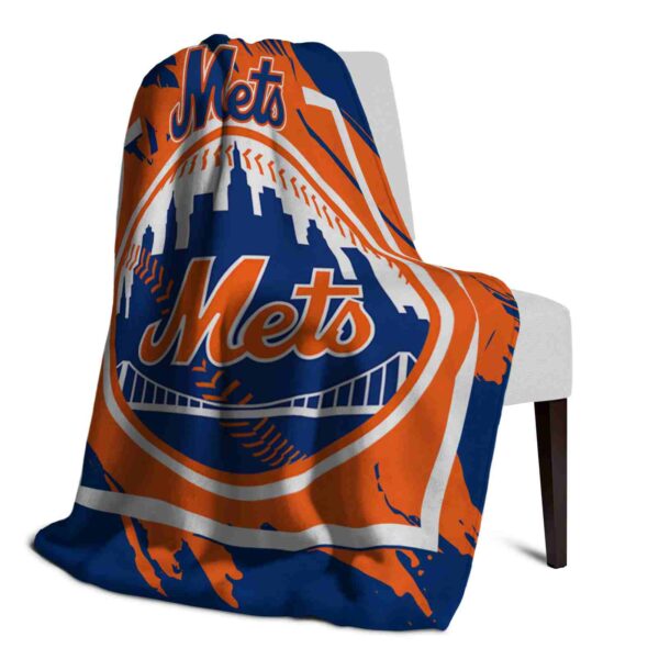 new york mets splatter effect blue blanket top rated