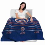 new york mets striped pattern blue blanket latest model