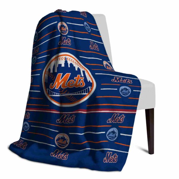 new york mets striped pattern blue blanket top rated
