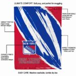 new york rangers brushstrokes blue white blanket new arrival