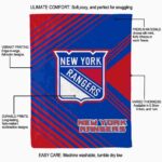 new york rangers diagonal stripes blue blanket new arrival