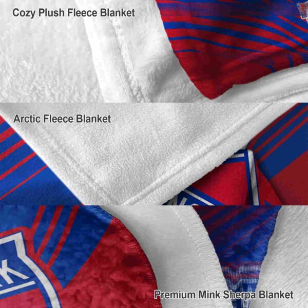 new york rangers diagonal stripes blue blanket premium grade