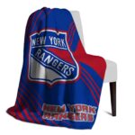 new york rangers diagonal stripes blue blanket top rated