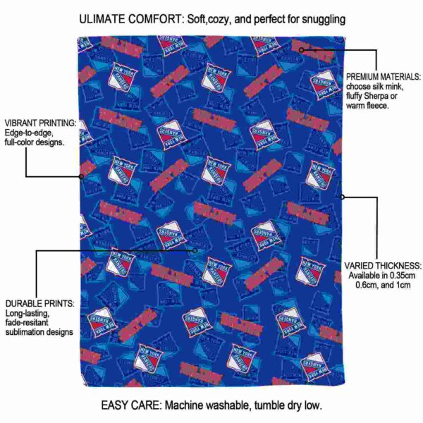 new york rangers diehard fans blue blanket new arrival