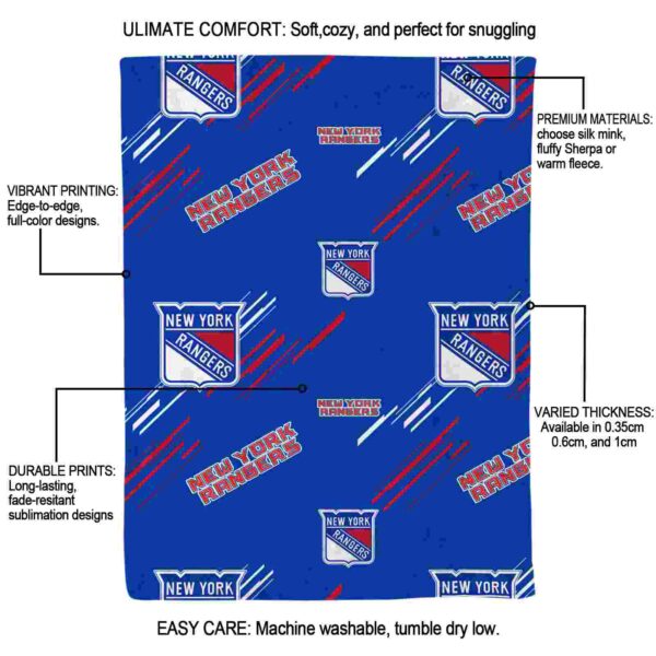 new york rangers fan spirit blue blanket new arrival