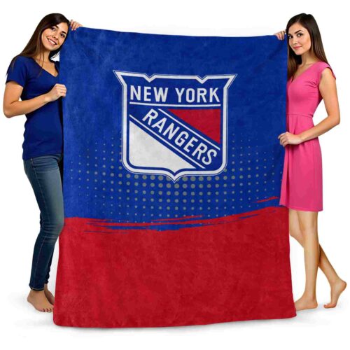 new york rangers gradient dots blue blanket fashion forward