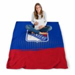 new york rangers gradient dots blue blanket high quality
