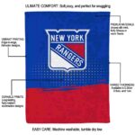 new york rangers gradient dots blue blanket new arrival