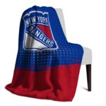 new york rangers gradient dots blue blanket top rated