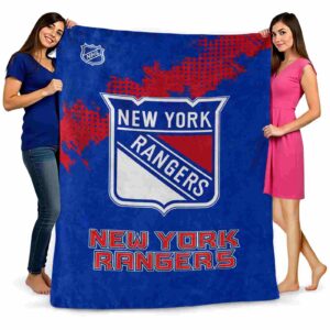 new york rangers grunge texture blue blanket fashion forward
