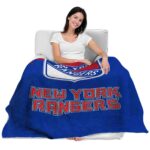 new york rangers grunge texture blue blanket latest model