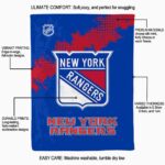 new york rangers grunge texture blue blanket new arrival