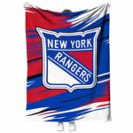 new york rangers paint streaks blue white blanket best selling