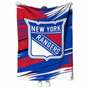 new york rangers paint streaks blue white blanket best selling